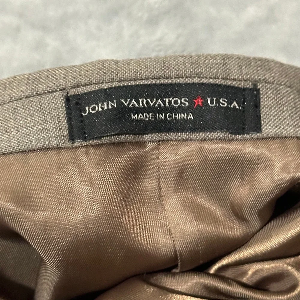 John Varvatos Bedford ST-N-SC Mens Blazer Jacket 42R Wool Tan Brown Two Button